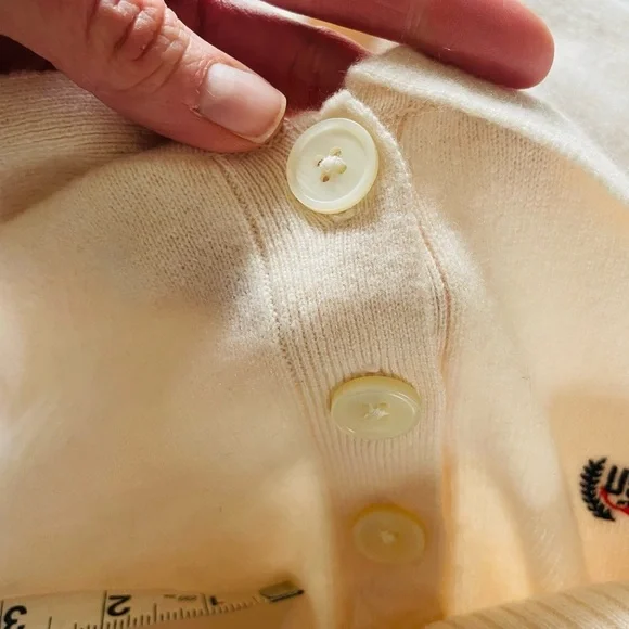 J. Crew Limited Edition USA Swimming X J.Crew Cashmere Cropped Sweater Polo - Picture 9 of 14